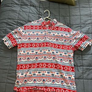 Chubbies The Nutter Red White + Blue Crab Shirt Large